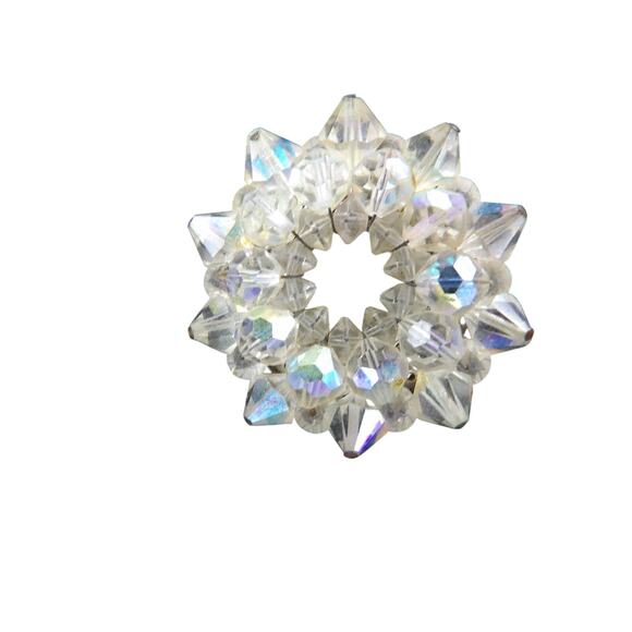 Vintage Aurora Borealis Wreath Style Brooch - Picture 1 of 6